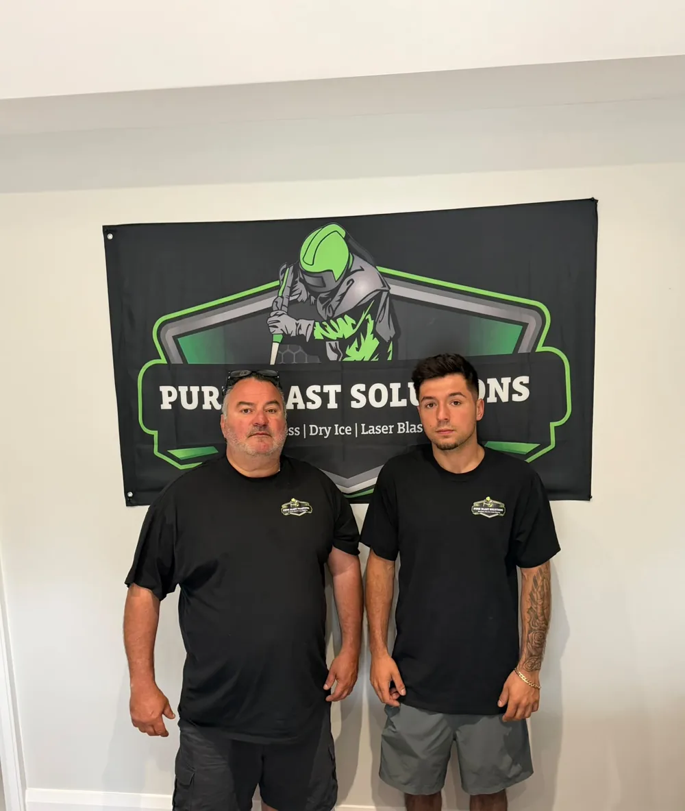 Paolo and Julian, the father-and-son owners of Pure Blast Solutions