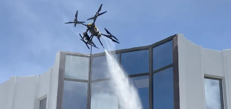 Drone facade and window washing for commercial buildings across the GTA