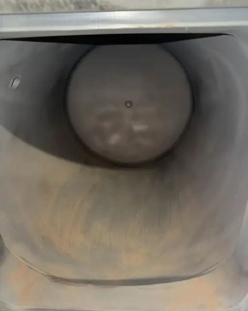 Inside a holding tank mid-blast