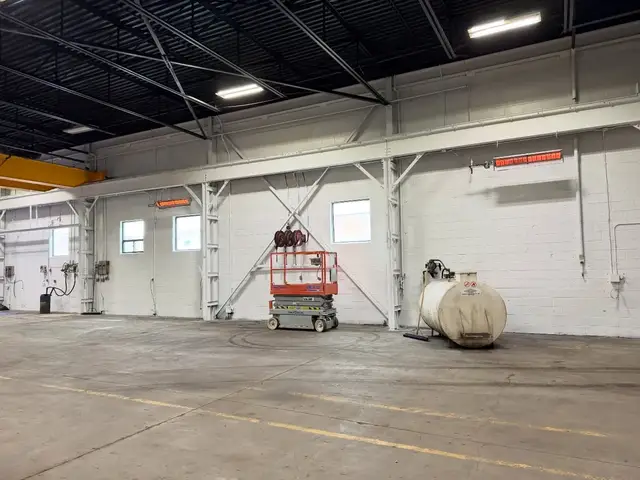Shop interior nearly wrapped up