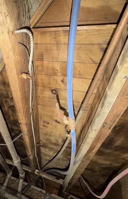 Basement beam cleaned for refinishing